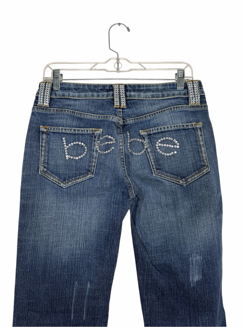 BEBE / Sophie vintage y2k rhinestone spell out low rise bootcut jeans / 29